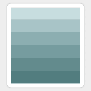 Stripes - Gradient - Dark to Light teal blue turquoise Sticker